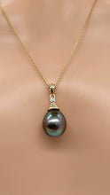 Load image into Gallery viewer, Tahitian Pearl Diamond 14K Gold Necklace