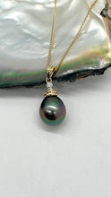 Load image into Gallery viewer, Tahitian Pearl Diamond 14K Gold Necklace