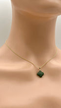 Load image into Gallery viewer, 18K Gold Jade Necklace, Natural Nephrite Jade Pendant