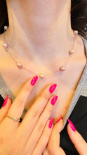 Load image into Gallery viewer, Pink Pearl Gold Necklace, 10K 14K 18K Solid Gold