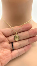 Load image into Gallery viewer, Baptism Gold Pendant, 12mm, 10K 14K 18K Solid Gold Baptism Souvenir