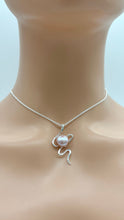 Load image into Gallery viewer, Pink Pearl Statement Pendant, 925 Sterling Silver, Handmade Jewelry, Mothers Day Gift
