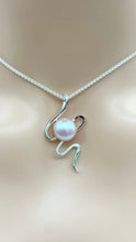 Load image into Gallery viewer, Pink Pearl Statement Pendant, 925 Sterling Silver, Handmade Jewelry, Mothers Day Gift