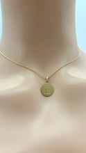 Load image into Gallery viewer, Baptism Gold Pendant, 12mm, 10K 14K 18K Solid Gold Baptism Souvenir