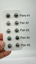 Load image into Gallery viewer, Tahitian Pearl Earrings, 8-8.5mm 10K 14K 18K Gold