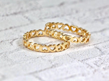 Load image into Gallery viewer, Heart Infinity Gold Ring, 10K Yellow Gold Ring, Trendy Ring, Everyday Ring, Birthday Gift Women, Mothers Day Gift