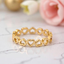 Load image into Gallery viewer, Heart Infinity Gold Ring, 10K Yellow Gold Ring, Trendy Ring, Everyday Ring, Birthday Gift Women, Mothers Day Gift