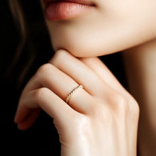 Load image into Gallery viewer, Rope Gold Ring, 1.2MM, 10K Gold Wedding Band as Twisted Ring, Thin Stacking Rings, Birthday Gift for Women, Valentine’s Day Gift