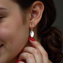 Load image into Gallery viewer, Leaf Dangle Earrings, 925 Sterling Silver Earrings, Handmade Earrings