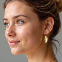 Load image into Gallery viewer, Leaf Dangle Earrings, 925 Sterling Silver Earrings, Handmade Earrings