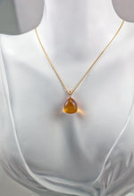 Load image into Gallery viewer, Citrine Gold Pendant, 14K Solid Gold Natural Citrine Necklace, November Birthstone, Anniversary Gift for Wife, Mother’s Day Gift
