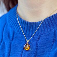 Load image into Gallery viewer, Citrine Gold Pendant, 14K Solid Gold Natural Citrine Necklace, November Birthstone, Anniversary Gift for Wife, Mother’s Day Gift