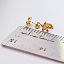 Load image into Gallery viewer, Star Stud Gold Earrings, 10K Solid Gold, Celestial Jewelry, Birthday Gift for Women,
