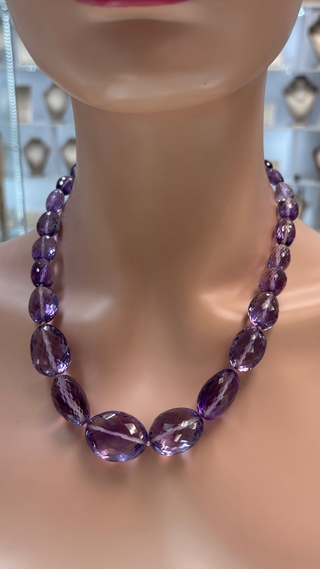 Amethyst Statement Necklace, February Birthstone