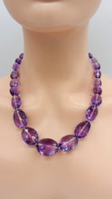 Load image into Gallery viewer, Amethyst Statement Necklace, February Birthstone
