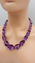 Load image into Gallery viewer, Amethyst Statement Necklace, February Birthstone
