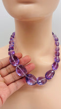 Load image into Gallery viewer, Amethyst Statement Necklace, February Birthstone
