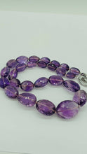 Load image into Gallery viewer, Amethyst Statement Necklace, February Birthstone
