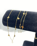 Heart Necklace Gold, 10K 14K Solid Gold Hamsa Heart Necklace, Simple and Elegant Necklace, Birthday Gift for Women, Mothers Day For Wife