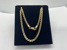 Load image into Gallery viewer, Gold Anchor Chain, 10K Solid Gold Anchor Necklace, 3mm Strong Heavy, Solid Italian Gold , Diamond Cut, Birthday Gift Men,
