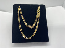 Load image into Gallery viewer, Gold Anchor Chain, 10K Solid Gold Anchor Necklace, 3mm Strong Heavy, Solid Italian Gold , Diamond Cut, Birthday Gift Men,
