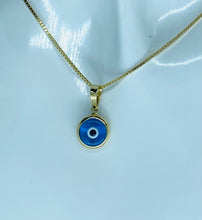 Load image into Gallery viewer, Gold Evil Eye Necklace, 14K Solid Gold, Evil Eye Charm, Small Amulet Talisman, Protection Charm, Birthday Gift for Women, Mothers Day
