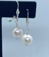 Pearl Earrings Dangle, Silver Pearl Earrings , Pearl Wedding Jewelry, June Birthstone, Birthday Gift Women, Earrings For Women