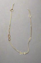 Load image into Gallery viewer, Love Infinity Necklace, 10K Solid Gold Necklace, Birthday Gift for Women,
