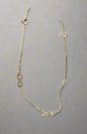 Love Infinity Necklace, 10K Solid Gold Necklace, Birthday Gift for Women,