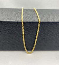 Load image into Gallery viewer, Box Chain Gold, 2.6MM, 10K Solid Gold Chain, Round Unisex Chain, Birthday Gift for Men or Women, Christmas Presents
