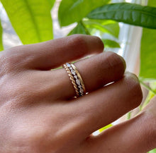 Load image into Gallery viewer, Twisted Gold Ring, 1.6mm, 10K Solid Gold Wedding Band, Thumb Ring, Spacer Ring, Friendship Ring, Stackable Ring, Birthday Gift for Women
