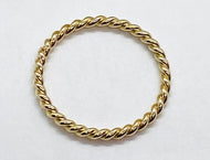 Twisted Gold Ring, 1.6mm, 10K Solid Gold Wedding Band, Thumb Ring, Spacer Ring, Friendship Ring, Stackable Ring, Birthday Gift for Women