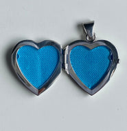 Heart Locket Pendant, Sterling Silver Locket Necklace, Engravable Photo Locket, Gift for Baby,