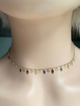 Load image into Gallery viewer, Choker Necklace 14K Solid Gold, Leaf Charm Necklace, Necklace for Women, Gift for Wife,  for Girlfriend, Every Day Jewelry
