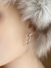 Load image into Gallery viewer, Round Trendy Hoop, Classic Hoop Design, 925 Sterling Silver, Comfortable Everyday Earrings, Birthday Gift Women,
