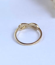 Load image into Gallery viewer, 10K Gold Infinity Ring, Yellow Gold Infinity Ring, Love Promise Ring, Engagement Ring, Friendship Ring, Birthday Gift Women,

