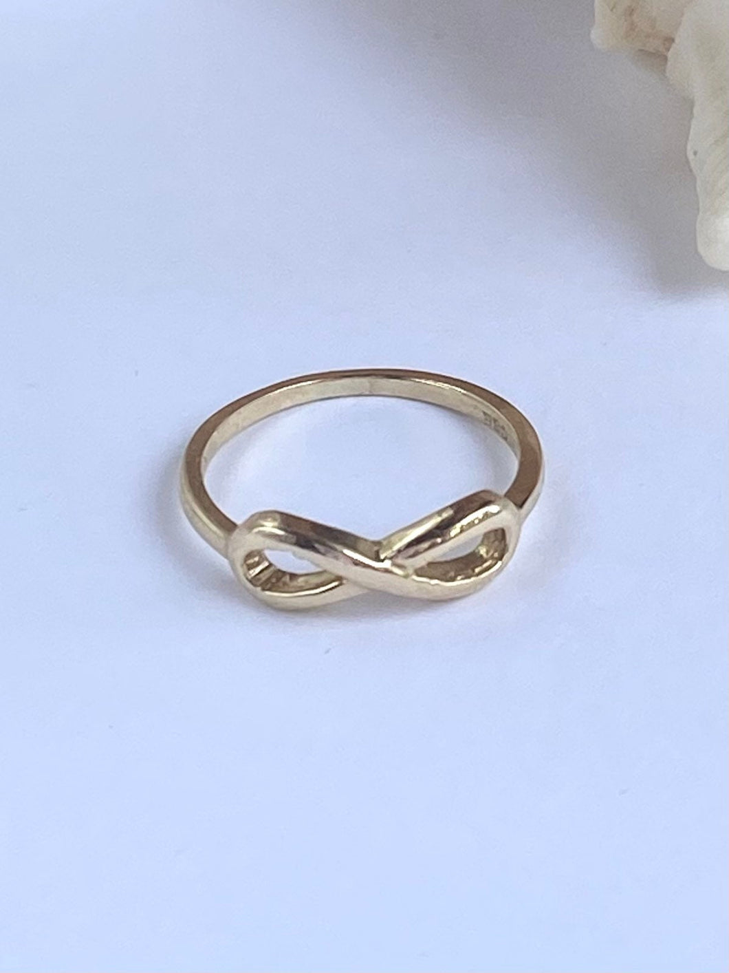 10K Gold Infinity Ring, Yellow Gold Infinity Ring, Love Promise Ring, Engagement Ring, Friendship Ring, Birthday Gift Women,