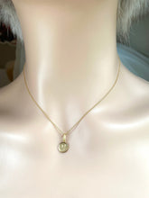 Load image into Gallery viewer, Mama Mary Pendant, 8mm Tiny, 18K Solid Gold, Minimalist Religious Necklace, Religious Jewelry for Women, Baby Baptism Gift, Medal
