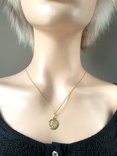 Load image into Gallery viewer, Jesus Christ Redentore Pendant, 14mm, 10K 18K, Solid Gold Jesus Necklace, Italian Made Medallion, Birthday Gift Ideas,
