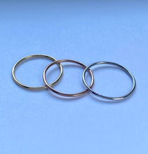 Load image into Gallery viewer, 10K Plain Wedding Band, 1MM Classic Ring, Dainty Stacking Ring, Thumb Ring, Spacer Ring, Birthday Gift for Women,
