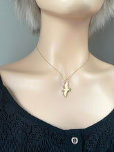 Load image into Gallery viewer, Dove Gold Pendant, 10K Solid Gold Bird Necklace, Birthday Gift for Mom, Christmas Presents
