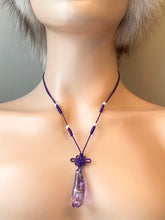 Load image into Gallery viewer, Amethyst Necklace, Natural Handmade Amethyst, Good Luck Symbol, February Birthstone, Birthday Gift for Women, Christmas Presents for Wife
