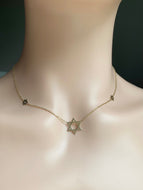 Star of David Necklace, 10K Solid Gold, Jewish Necklace, Bat Mitzvah Gift, Birthday Gift for Women, Christmas Presents