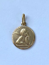 Load image into Gallery viewer, Solid Gold Angel Pendant, 14K Guardian Angel Necklace, Birthday Gift For Wife, Baby Gift Baptism, nts for Mom
