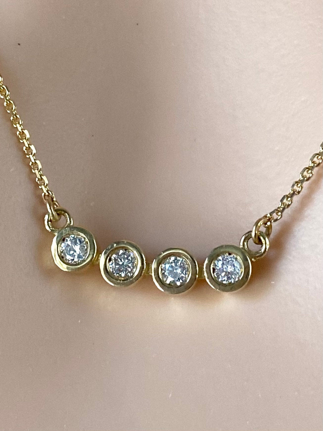 Diamond Gold Necklace, 14K Solid Gold Necklace for Women, Minimalist Necklace, Birthday Gift For Women, Mothers Day Gift