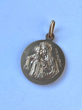 Load image into Gallery viewer, Sacred Heart Of Jesus, 16mm, 18K Solid Gold, Double Face Scapular, Religious Medal Unisex, Birthday Gift for Husband,  Brother
