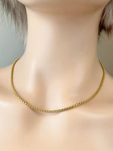 Load image into Gallery viewer, Box Chain Gold, 2.6MM, 10K Solid Gold Chain, Round Unisex Chain, Birthday Gift for Men or Women, Christmas Presents
