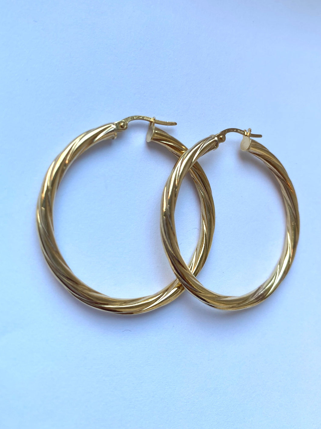 Twist Hoop Earrings, 10-39MM, 18K Solid Gold Earrings, Round Earrings, Birthday Gift Women, Christmas gift Women, ers For Wife