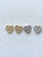 Load image into Gallery viewer, Heart Earrings for Baby, 10K Solid Gold, Newborn Baby Earrings, Baptism Gift for Baby Girl, Birthday Gift For Toddler, Presents
