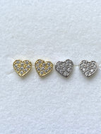Heart Earrings for Baby, 10K Solid Gold, Newborn Baby Earrings, Baptism Gift for Baby Girl, Birthday Gift For Toddler, Presents